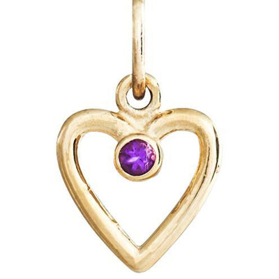 Helen Ficalora 14k Yellow Gold Amethyst Heart Pendant