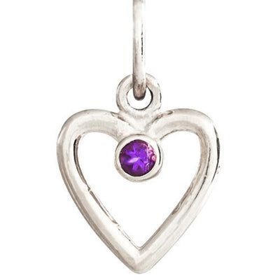 Helen Ficalora 14k White Gold Amethyst Heart Pendant