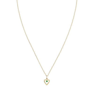 Birth Jewel Heart Charm With Emerald Jewelry Helen Ficalora 