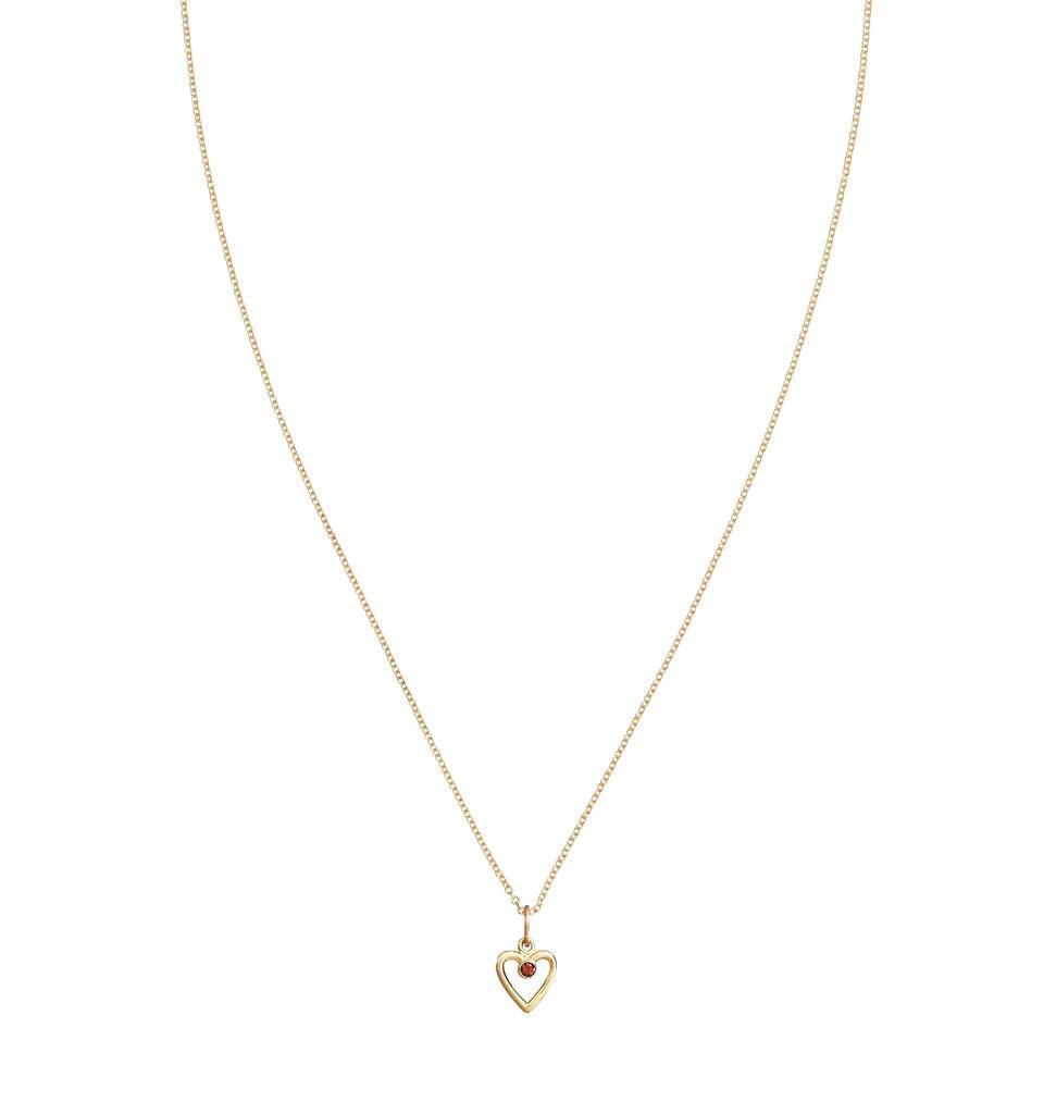 Birth Jewel Heart Charm With Garnet Jewelry Helen Ficalora