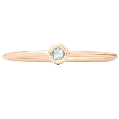 Birth Jewel Stacking Ring With Aquamarine Jewelry Helen Ficalora 14k Yellow Gold 5