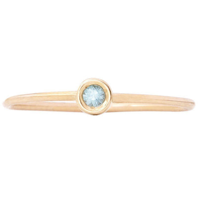 Birth Jewel Stacking Ring With Blue Zircon Jewelry Helen Ficalora 14k Yellow Gold 5