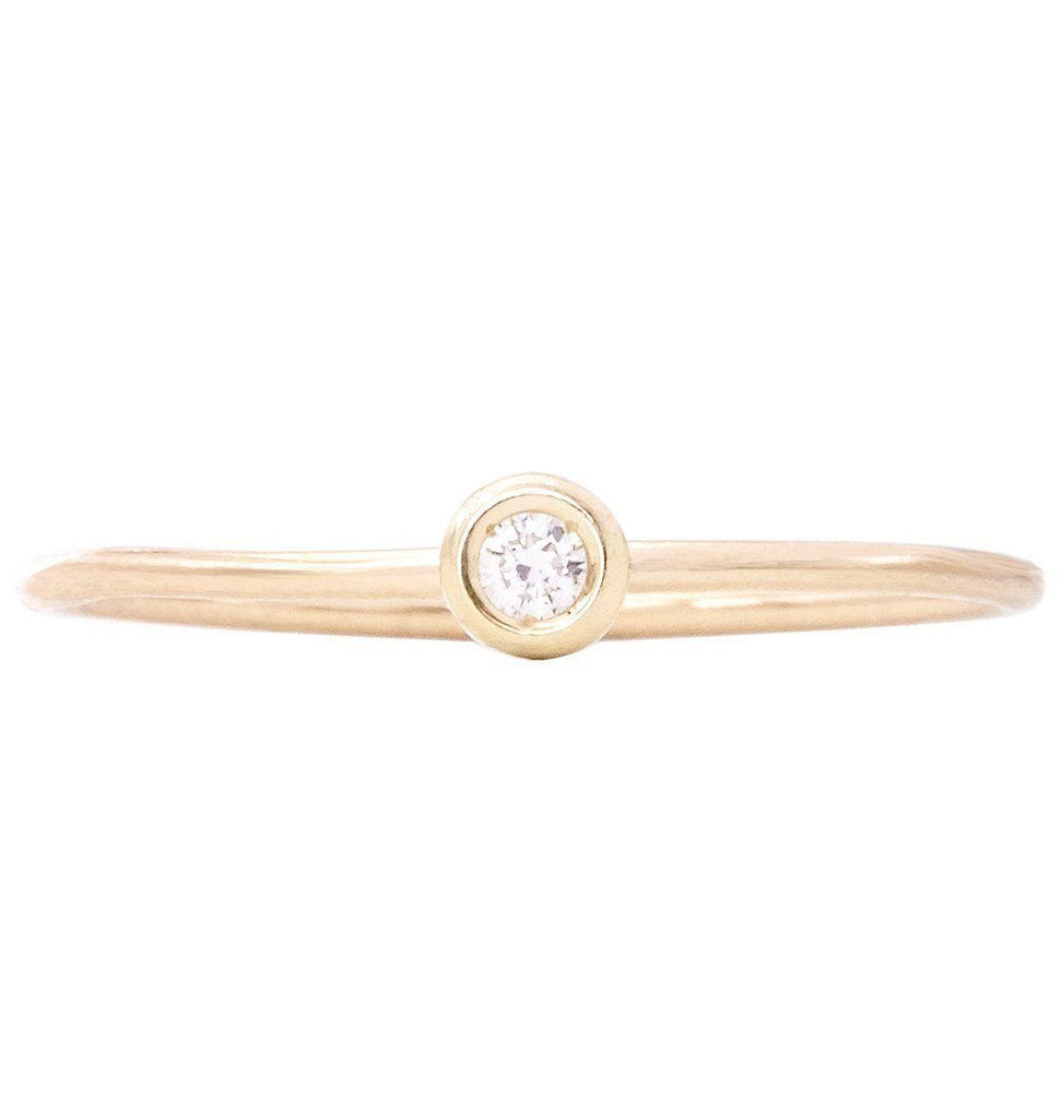 Helen Ficalora Stackable Small Diamond Ring - 14k Yellow Gold