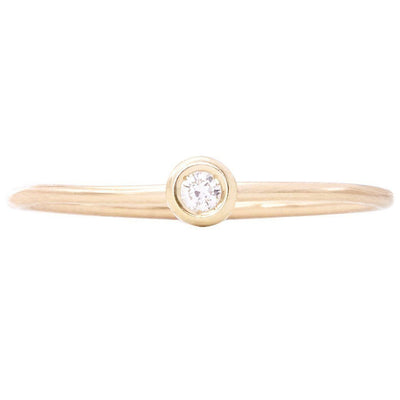 Helen Ficalora Stackable Small Diamond Ring - 14k Yellow Gold