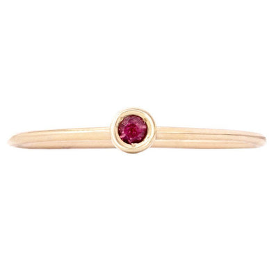 Birth Jewel Stacking Ring With Ruby Jewelry Helen Ficalora 14k Yellow Gold 5