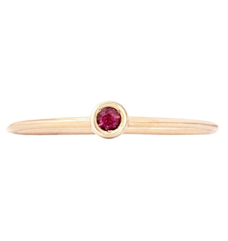 Birth Jewel Stacking Ring With Ruby Jewelry Helen Ficalora 14k Yellow Gold 5