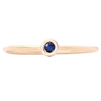 Birth Jewel Stacking Ring With Sapphire Jewelry Helen Ficalora 14k Yellow Gold 5