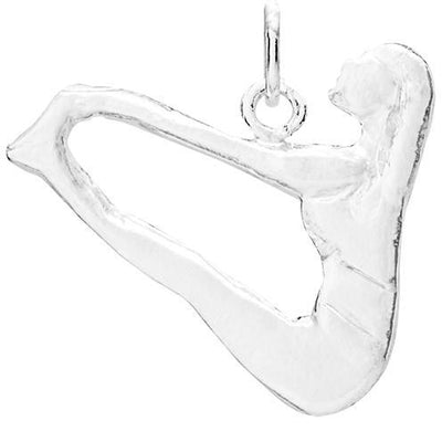 Boat Pose Yoga Charm Jewelry Helen Ficalora Sterling Silver 