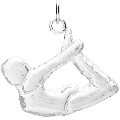 Bow Pose Yoga Charm Jewelry Helen Ficalora Sterling Silver 