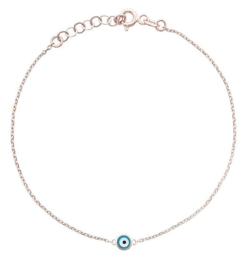 Bracelet With 1 Evil Eye Jewelry Helen Ficalora 14k Pink Gold