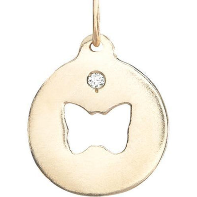 Butterfly Charm With Diamond Jewelry Helen Ficalora 14k Yellow Gold