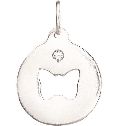 Butterfly Charm With Diamond Jewelry Helen Ficalora 14k White Gold