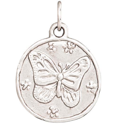 Butterfly Coin Charm Jewelry Helen Ficalora 14k White Gold
