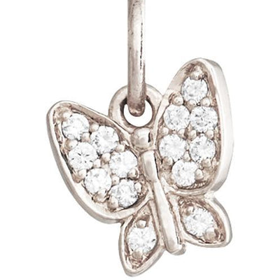 Butterfly Mini Charm Pavé Diamonds Jewelry Helen Ficalora 14k White Gold For Necklaces And Bracelets