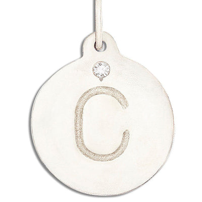 "C" Alphabet Charm 14k White Gold With Diamond Jewelry For Necklaces And Bracelets From Helen Ficalora Every Letter And Initial Available