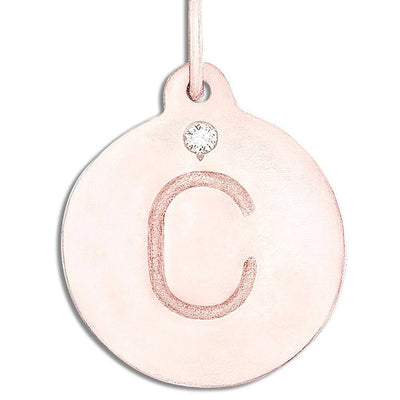 "C" Alphabet Charm 14k Rose Gold With Diamond Jewelry For Necklaces And Bracelets From Helen Ficalora Every Letter And Initial Available