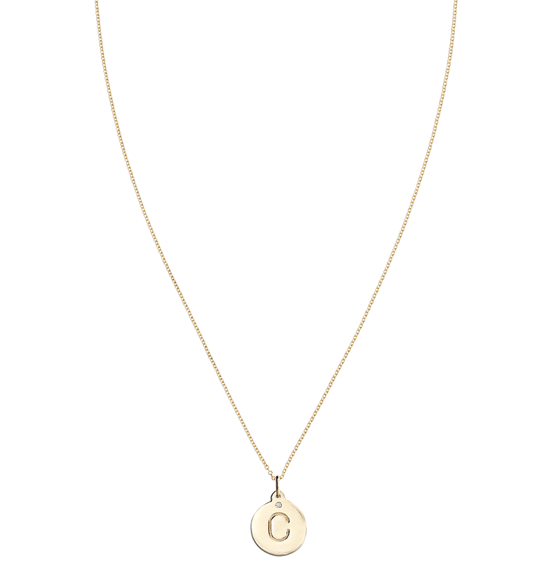 "C" Alphabet Charm 14k Yellow Gold With Diamond Jewelry For Necklaces And Bracelets From Helen Ficalora Every Letter And Initial Available