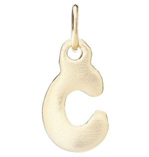 "C" Bubble Letter Charm Jewelry Helen Ficalora 14k Yellow Gold For Necklaces And Bracelets