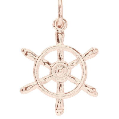 Captains Wheel Mini Charm Jewelry Helen Ficalora 14k Pink Gold