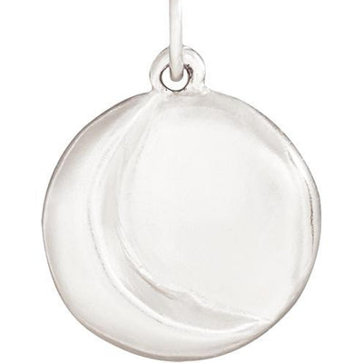 Carved Moon Charm Jewelry Helen Ficalora 14k White Gold