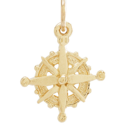Helen Ficalora 14k Yellow Gold Compass Charm for Necklaces & Bracelets