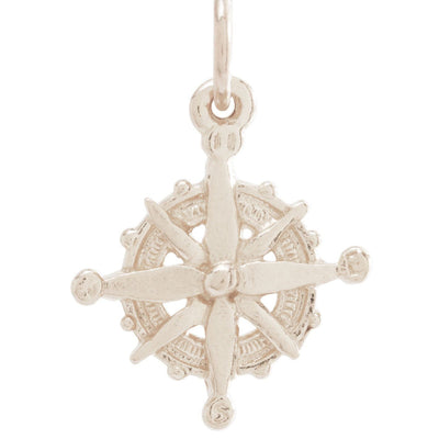 Helen Ficalora 14k White Gold Compass Charm for Necklaces & Bracelets