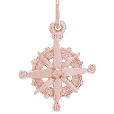 Helen Ficalora 14k Rose Gold Compass Charm for Necklaces & Bracelets