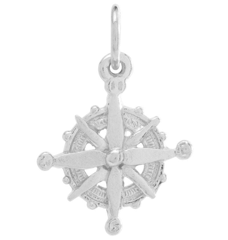 Helen Ficalora Sterling Silver Compass Charm for Necklaces & Bracelets