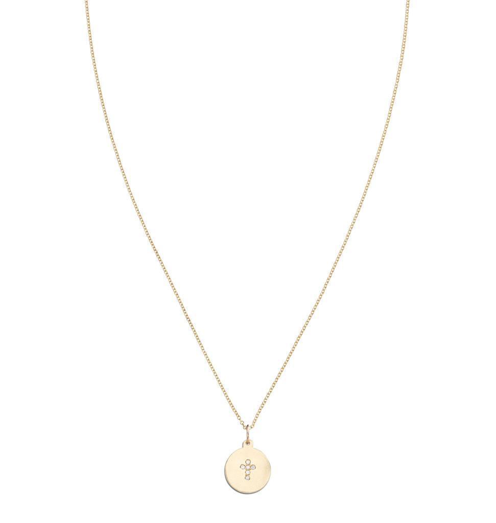 Cross Disk Charm Pavé Diamonds Jewelry Helen Ficalora For Necklaces And Bracelets