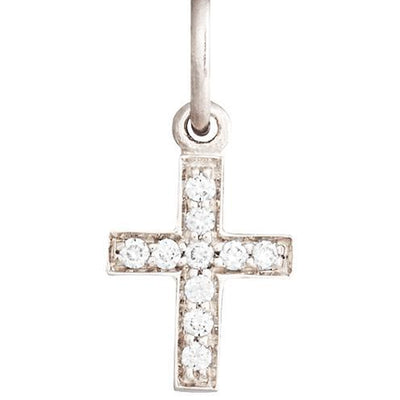 Helen Ficalora Gold Diamond Cross Charm for Necklaces or Bracelets