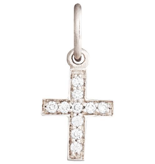 Helen Ficalora Gold Diamond Cross Charm for Necklaces or Bracelets