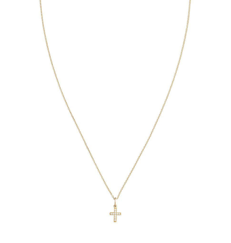 Helen Ficalora Gold Diamond Cross Charm for Necklaces or Bracelets