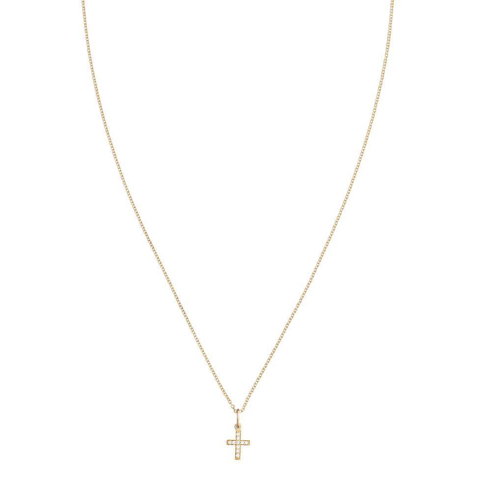 Helen Ficalora Gold Diamond Cross Charm for Necklaces or Bracelets