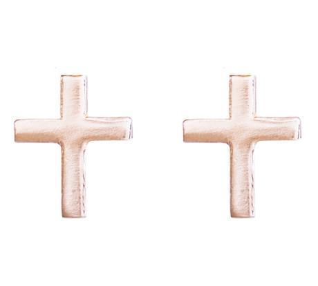 Cross Mini Studs Jewelry Helen Ficalora 14k Pink Gold