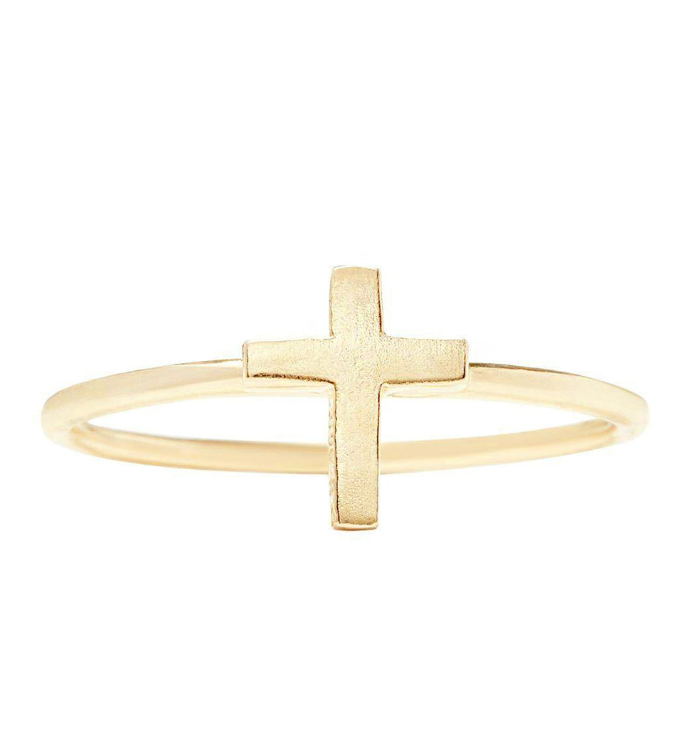 Helen Ficalora 14K Yellow Gold Stackable Cross Ring