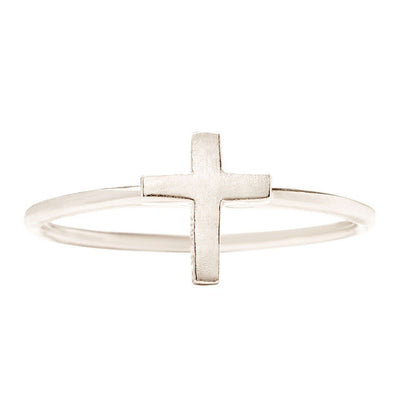 Helen Ficalora 14K White Gold Stackable Cross Ring
