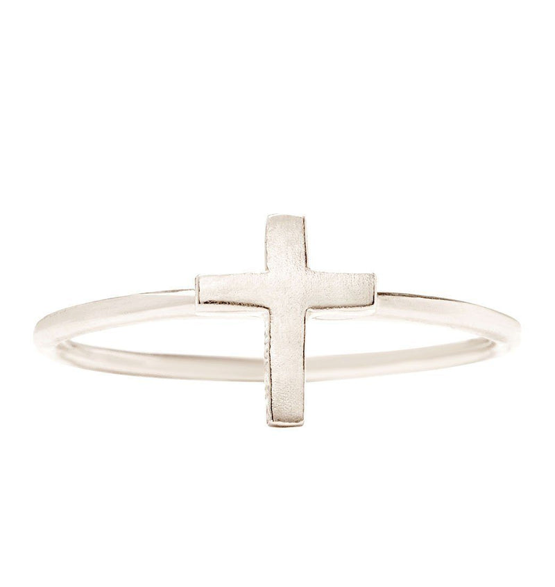Helen Ficalora 14K White Gold Stackable Cross Ring