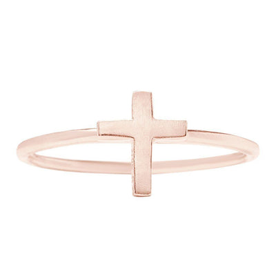 Helen Ficalora 14K Rose Gold Stackable Cross Ring