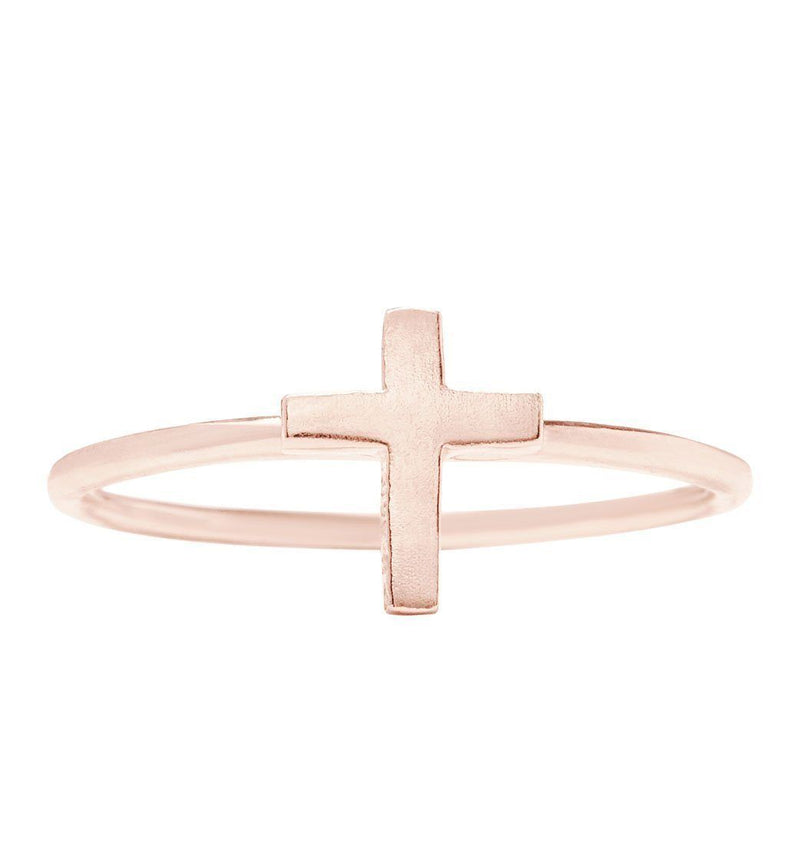 Gold Diamond Cross Charm | Helen Ficalora 14K Pink Gold by Helen Ficalora