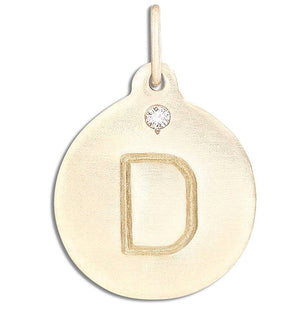 "D" Alphabet Charm 14k Yellow Gold With Diamond Jewelry For Necklaces And Bracelets From Helen Ficalora Every Letter And Initial Available
