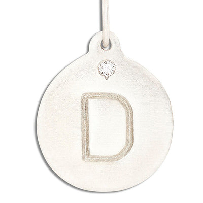 "D" Alphabet Charm 14k White Gold With Diamond Jewelry For Necklaces And Bracelets From Helen Ficalora Every Letter And Initial Available
