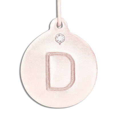 "D" Alphabet Charm 14k Rose Gold With Diamond Jewelry For Necklaces And Bracelets From Helen Ficalora Every Letter And Initial Available