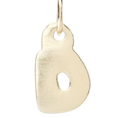 "D" Bubble Letter Charm Jewelry Helen Ficalora 14k Yellow Gold