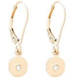 Helen Ficalora 14K Yellow Gold Drop Disc Earrings With Diamond
