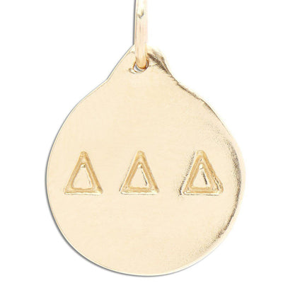 Helen Ficalora 14k Yellow Gold Delta Delta Delta Charm Disk