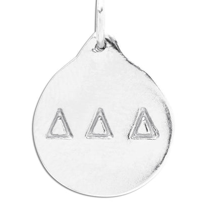 Helen Ficalora Sterling Silver Delta Delta Delta Charm Disk