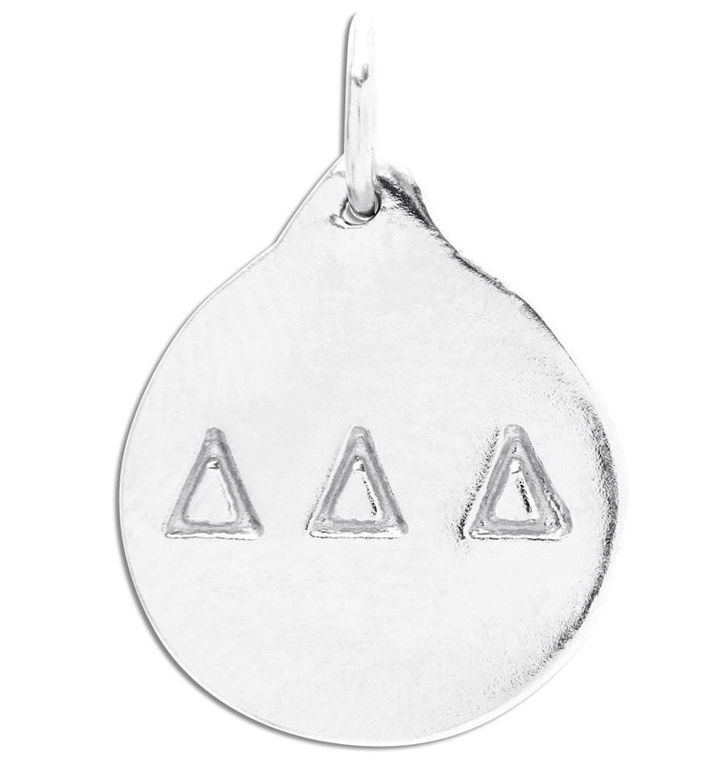 Helen Ficalora Sterling Silver Delta Delta Delta Charm Disk