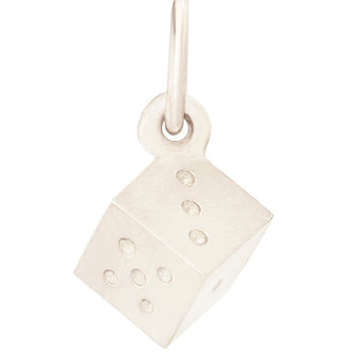 Helen Ficalora 14k White Gold Dice Charm for Bracelets & Necklaces
