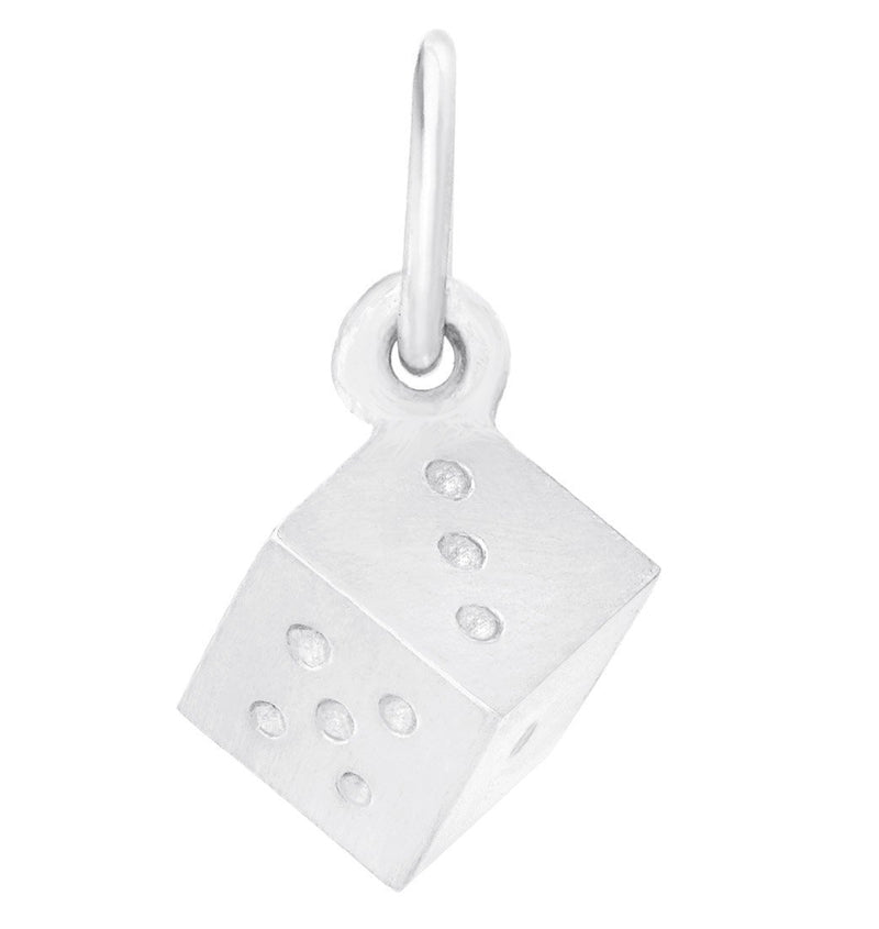 Helen Ficalora Sterling Silver Dice Charm for Bracelets & Necklaces