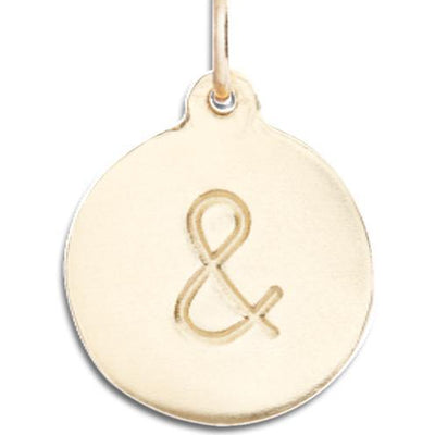 "&" Disk Charm Jewelry Helen Ficalora 14k Yellow Gold
